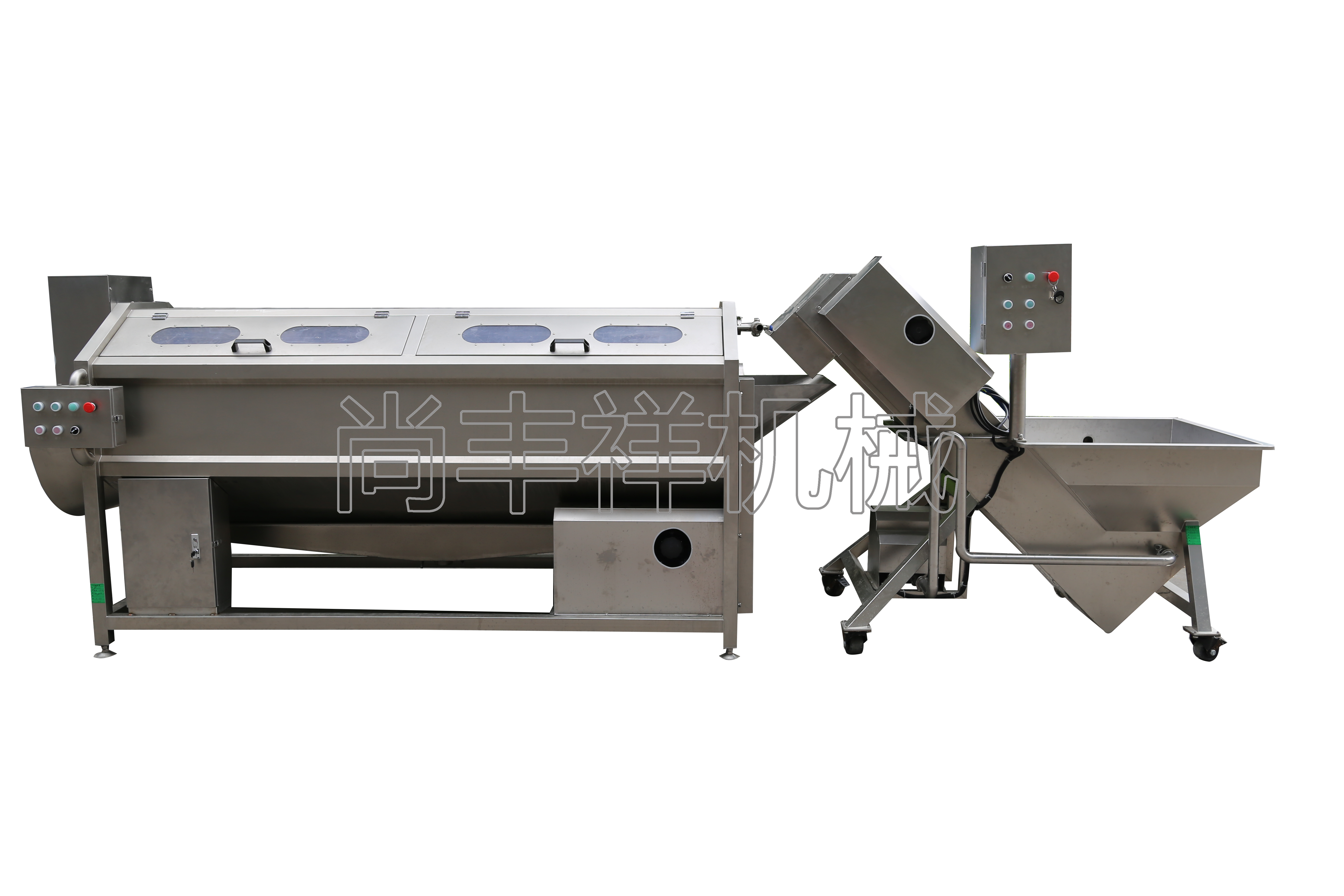 STW2000A浸泡提升機+螺旋式土豆去皮機